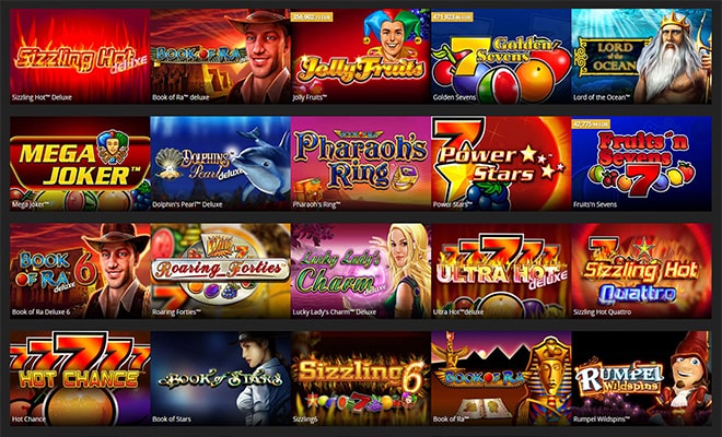 Novomatic casino slot games