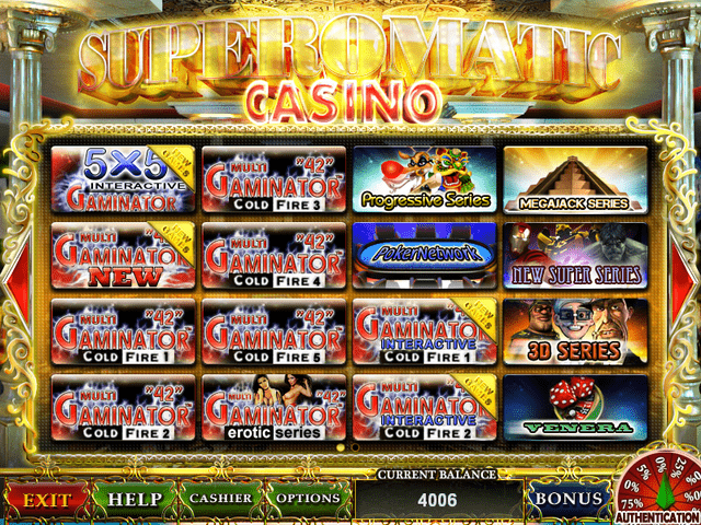 Superomatic casino gaming system online slots