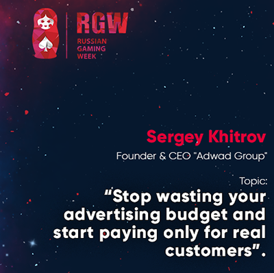 Founder and chief executive of Adwad Group, will explain how to pay only for real customers at RGW 2017 Founder and chief executive of Adwad Group, will explain how to pay only for real customers at RGW 2017