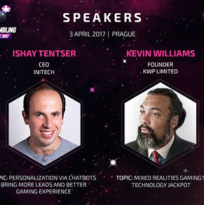 Ishay Tentser, Initech CEO, and Kevin Williams, KWP founder, joined speakers of VR-AR Gambling Conference