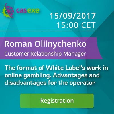 On September the CASEXE company to conduct a webinar on the topic: Turnkey casino On September the CASEXE company to conduct a webinar on the topic: Turnkey casino