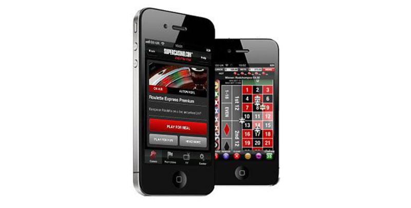 Mobile gambling on a smartphone