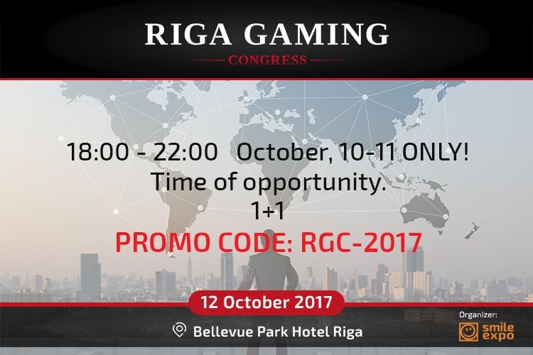 Happy hours to buy tickets to Riga Gaming Congress