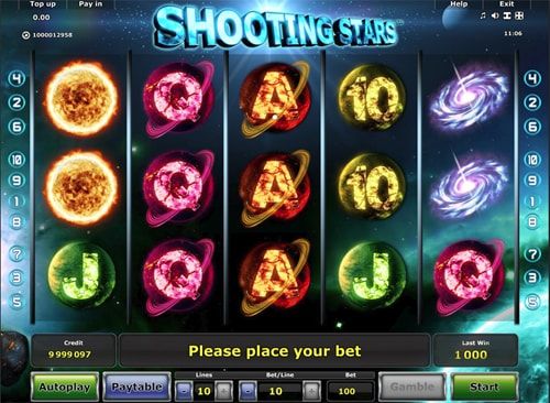 Shooting Stars gaming machine — Greentube