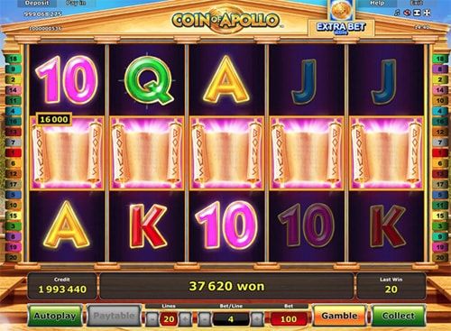 Coin of Apollo video slot from Greentube