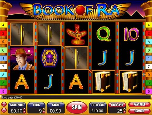 Book of Ra video slot from Greentube